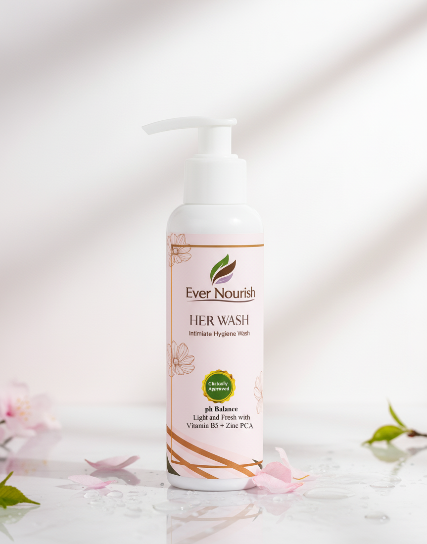 HER Intimate Wash by Ever Nourish – pH Balanced, Gentle Daily Cleanser for Women